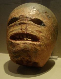 This original “Jack-o-lantern” made from a turnip in the