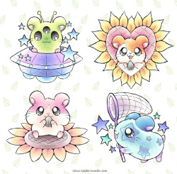 lotus-spider: Finished the Hamtaro stickers!