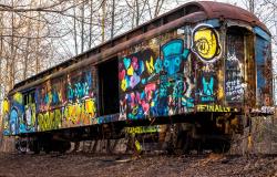 beautyofabandonedplaces:  Abandoned Train Car on the Rails -