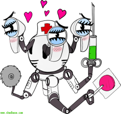 therealshadman:  I drew Curie, the sexy Robot Nurse follower