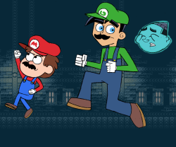 xxmercurial-darknessxx:  DP Duo Day 2016 - Playing with Power A set of pics based around Nintendo Properties, with the Duo dressed as the Mario Bros. and going through a Ghost House where the Boo-x Ghost resides; and Danny and Dipper as Red and Calem