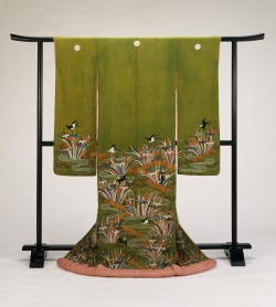 aleyma:  Woman’s kimono (furisode) with plank bridges, irises,