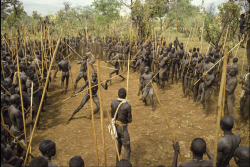 thenewloverofbeauty:Angela Fisher and Carol Beckwith:   Suma Stick Fighters, Ethiopia   (1987)