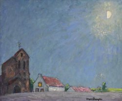 lilithsplace:Paysage au claire de lune (Moonlight Landscape),