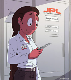 Connie’s first day on the job at JPL! She’s about to add