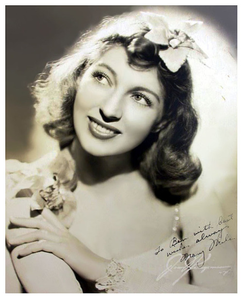 Mary Miles  Vintage 50’s-era promo photo personalized to Burlesque enthusiast, Ben Hamill: “To Ben, – with best wishes always, – Mary Miles"