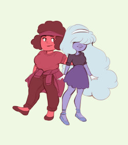 littlekikis: I’ve been sad. So I doodled Sapphire and Ruby… 
