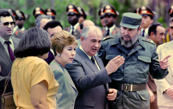 fylatinamericanhistory:  Soviet leader Mikhail Gorbachev arrived