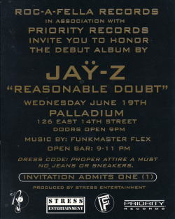 Reasonable Doubt Release Party @ Palladium - June 19, 1996 