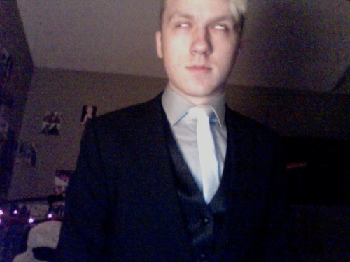 sirjocktrainer2:  tuxedrone:  He didnt know it was a uniform…until it took control.  Very nice set boy  Jacob had recieved the 3 piece suit in the mail from a fan. He got a huge thrill from both being bought gifts from online strangers, and being told