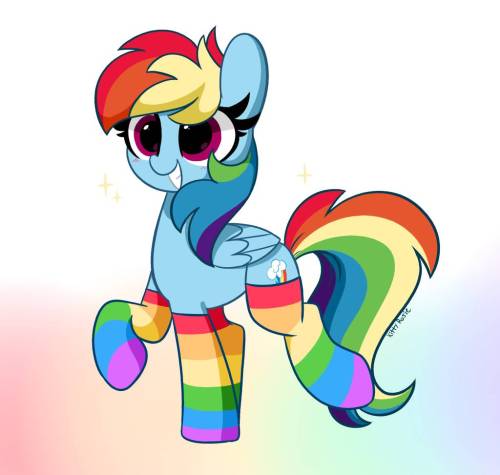 texasuberalles:Rainbow Socks by ItsKittyRosie