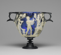 theancientwayoflife:~ Cameo Glass Skyphos. Culture: Roman Place