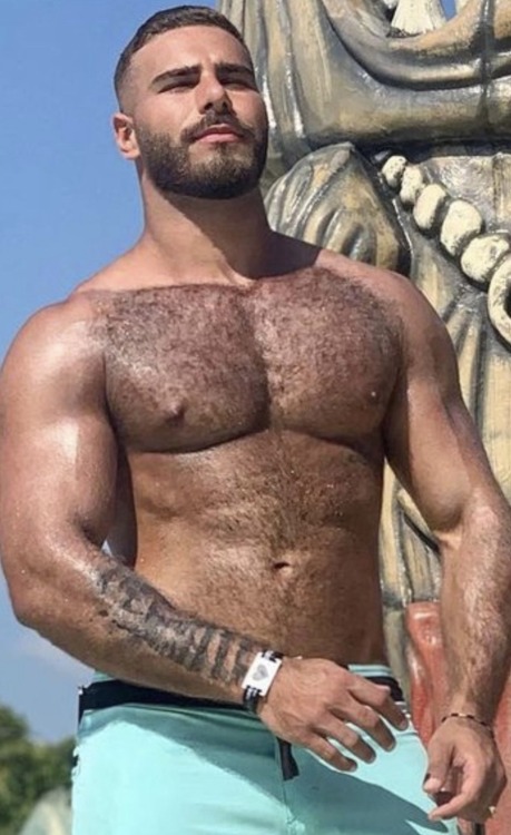 Men That Turn Me On: #manly men #woof #hairy chest