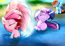 madacon:  Wetmane ponys! DA  X3 Dashie’s wingboner~ *giggles*