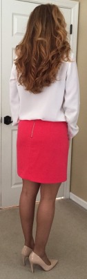 sexyhotwife4me:Work outfit of the day. Still trying to get the