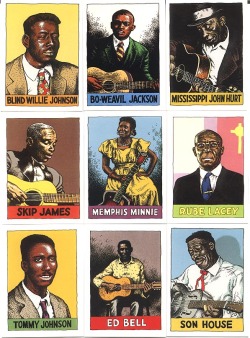 glitteringgoldie:  Robert Crumb’s “Heroes Of The Blues”