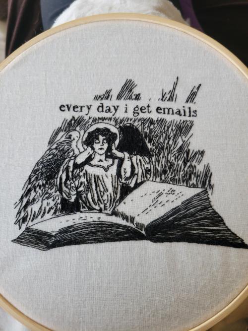 embroiderycrafts:My new embroidery to hang over my work desk