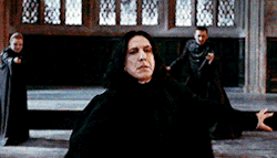 perfectlysporadiccrusade:   Snape not only deflects McGonagall’s