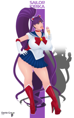 den-grapes:  Commission. Kirika cosplaying Sailor Moon. *__*And