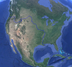 mapsontheweb:  The river connecting two oceans: A creek in Wyoming