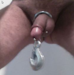 slutboy-slave:  i am hooked! Tell me what shall i hang from that