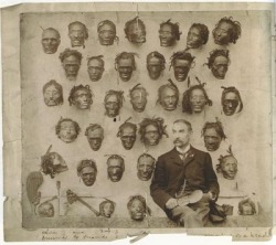 Major General Horatio Gordon Robley with his collection of tattooed