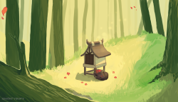 spaded-square:   “Waiting for Celebi” I love forest scenes