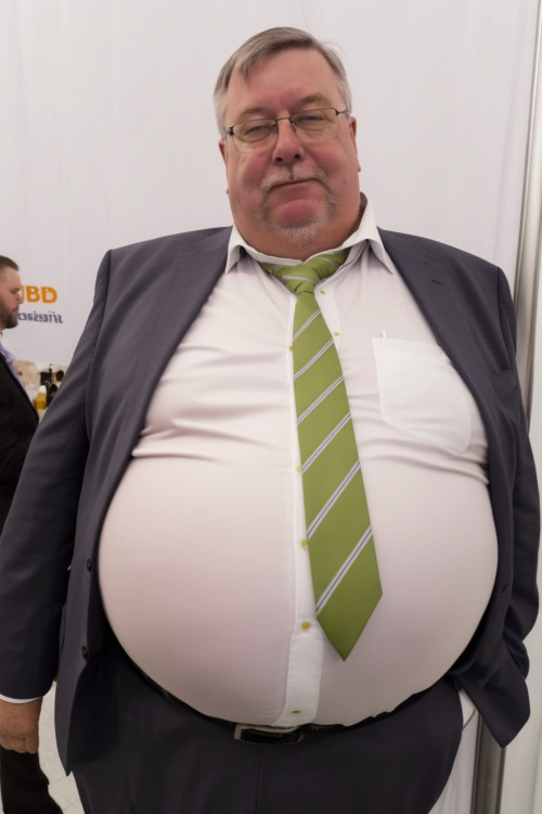 suitedforboss:  Big suited dad showing his belly with pride 
