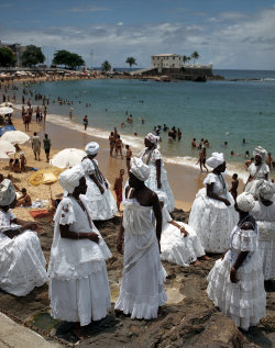 global-musings: Candomble festival on the beach Location: Salvador,