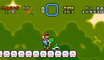 suppermariobroth:  In Super Mario World, with extremely precise
