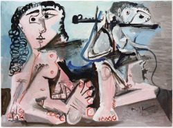 ohthentic:  atmospheric-minimalism: Pablo Picasso, Nu et musicien