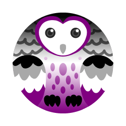 furvanoctua:  Made some pride owls~  From top to bottom: Asexual