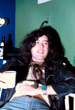 satya-:  Jimmy Page backstage at the Fillmore East. 