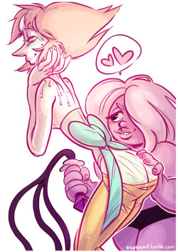 sniggysmut:   A bit of BDSM between Pearl and Amethyst (her whip
