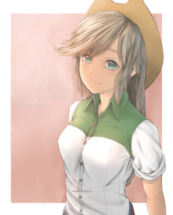 askluxbrush:  Applejack Human by Rinnemi Wow, this is the most