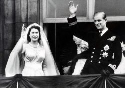 houseofwindsor-blog:  The Queen and Prince Philip → Balcony 