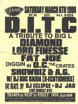 14 YEARS AGO TODAY |3/6/99| D.I.T.C’s tribute to Big L @ Tramps