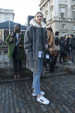 femme-belle:  Model at London Fashion Week F/W14 