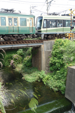 ninetail-fox:a railroad bridge ,Kamakura  