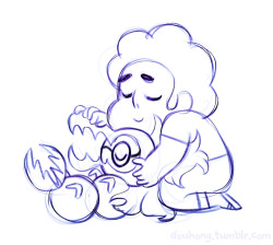 dou-hong:  Precious babies Bonus Pearl and Amethyst sketch! 