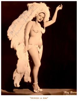 burleskateer: Princess LaHoma An early autographed promotional