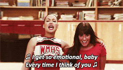   Faberry weekÂ day 2: jealousyQuinn broke things off with Rachel so she tried to make Quinn jealous by singing a duet with Santana.  