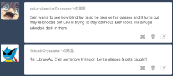 ryuusea:  Library AU | request #2 Eren thinks Levi is glaring