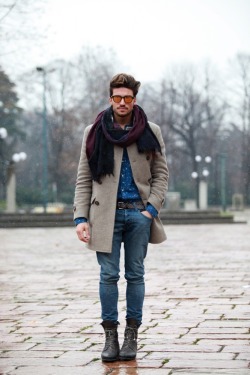 completewealth: Winter Wonderman File under: Scarves, Layers,