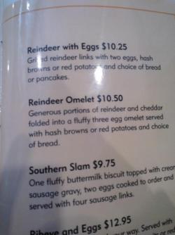 Look what’s on the Denny’s menu up here:/ My favorite