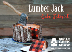 laughingsquid:  A Lumberjack Tree Trunk Cake With an Edible Axe