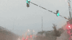 gifsboom:  Lightning Strike Hits Pole. [video] 
