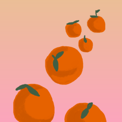 lazybonesillustrations:  Tangerine, drawn with Microsoft Paint