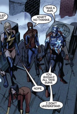 mostingeniusparadox:  New Avengers #53   Don’t worry, Bucky.