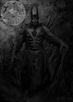 whitesoulblackheart:  Dark Knight by Alex Boca ©deviantART /